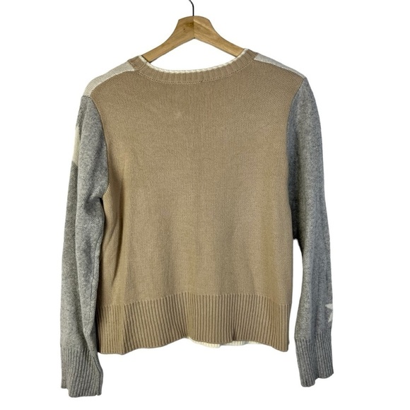 Splendid Mally Colorblock Star Crewneck Sweater S - Picture 3 of 5